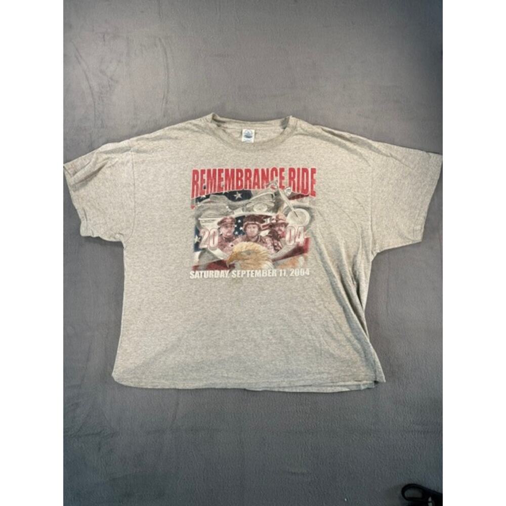 REMEMBRANCE RIDE 9.11 2004 GRAY GRAPHIC SHIRT USED
